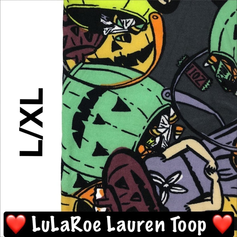 LuLaRoe Halloween Kids L/XL Leggings brand new